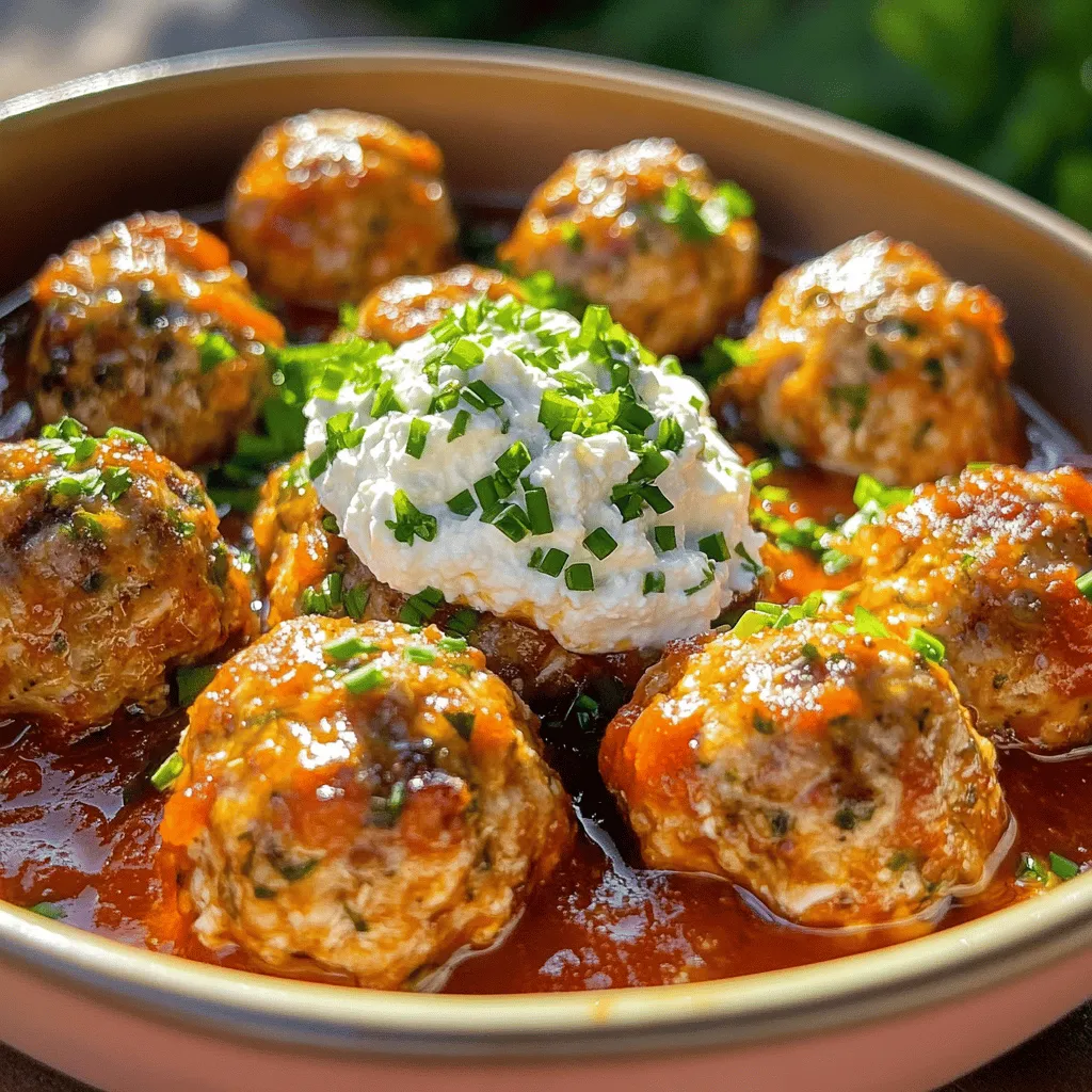 To make juicy chicken meatballs, you need simple yet flavorful ingredients. The main player is one pound of ground chicken. This keeps the meatballs light and tender. You will also need half a cup of breadcrumbs. Italian-style breadcrumbs add a nice touch. Grated Parmesan cheese, one-fourth cup, gives depth to the flavor. One large egg helps bind the mixture together.