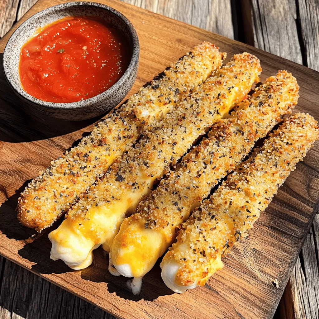 To make mozzarella sticks at home, you need just a few simple steps. First, gather your ingredients. You’ll need fresh mozzarella cheese, flour, eggs, and breadcrumbs. You can also add spices to boost the flavor. The right mix makes a great mozzarella sticks recipe.