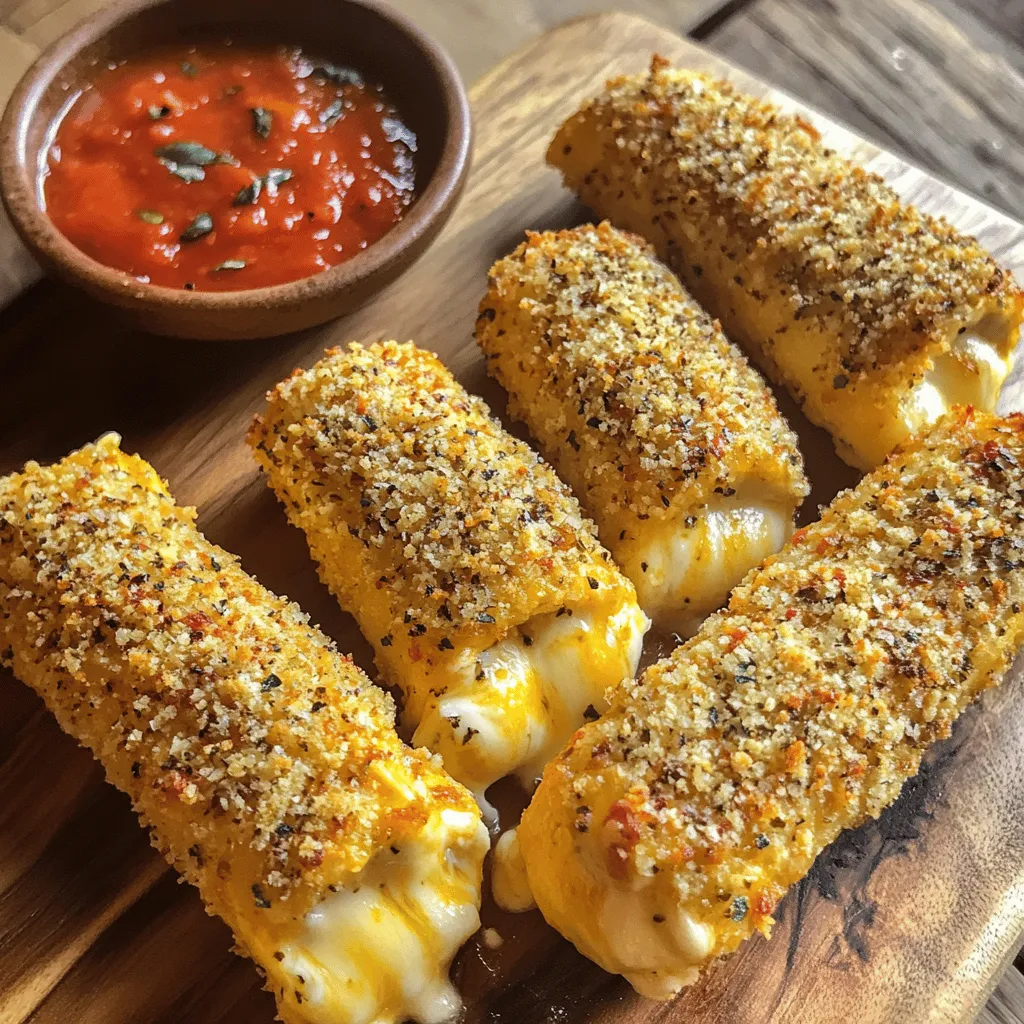 To make mozzarella sticks at home, you need just a few simple steps. First, gather your ingredients. You’ll need fresh mozzarella cheese, flour, eggs, and breadcrumbs. You can also add spices to boost the flavor. The right mix makes a great mozzarella sticks recipe.