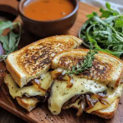 Gourmet Grilled Cheese with Gouda and Roasted Mushrooms