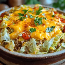 The key ingredients make this cabbage casserole recipe a hit. You need a medium green cabbage, chopped into bite-sized pieces. It adds texture and nutrition. Ground beef is next. I use one pound for a hearty base. You also need one diced onion and three minced garlic cloves. They create rich flavors when cooked.