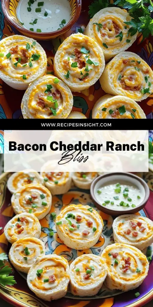 Get ready to impress with Bacon Cheddar Ranch Pinwheels, a delightful snack everyone will love! These easy-to-make roll-ups are packed with creamy ranch, crispy bacon, and sharp cheddar, making them perfect for any gathering. Dive into the full recipe for step-by-step instructions, ingredient variations, and tips for serving. Click to explore and discover how to create a delicious appetizer that’s sure to be a hit at your next event!