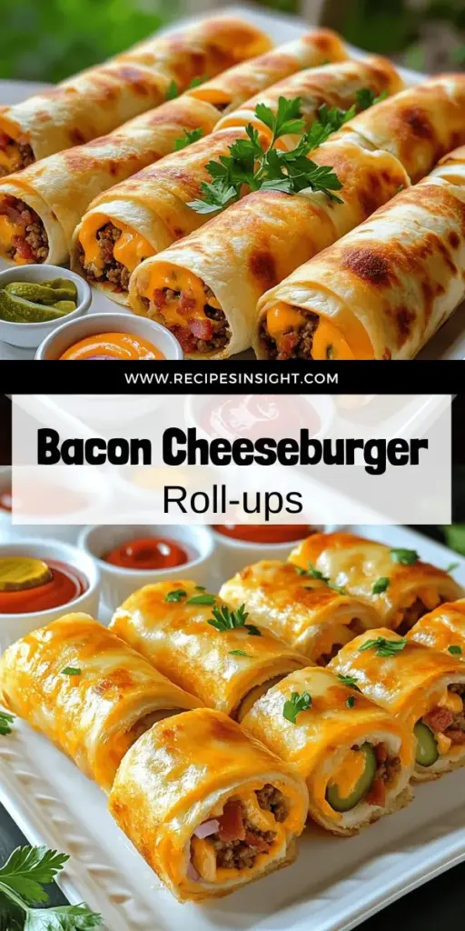 Elevate your snacking with Ultimate Bacon Cheeseburger Tortilla Roll-ups! These delightful bites combine the classic flavors of a cheeseburger in a fun, portable format. Perfect for parties or quick lunches, they are easy to make and customize with your favorite ingredients. Discover how simple it is to create a mouthwatering treat that everyone will love. Click through to explore the full recipe and impress your friends and family today!