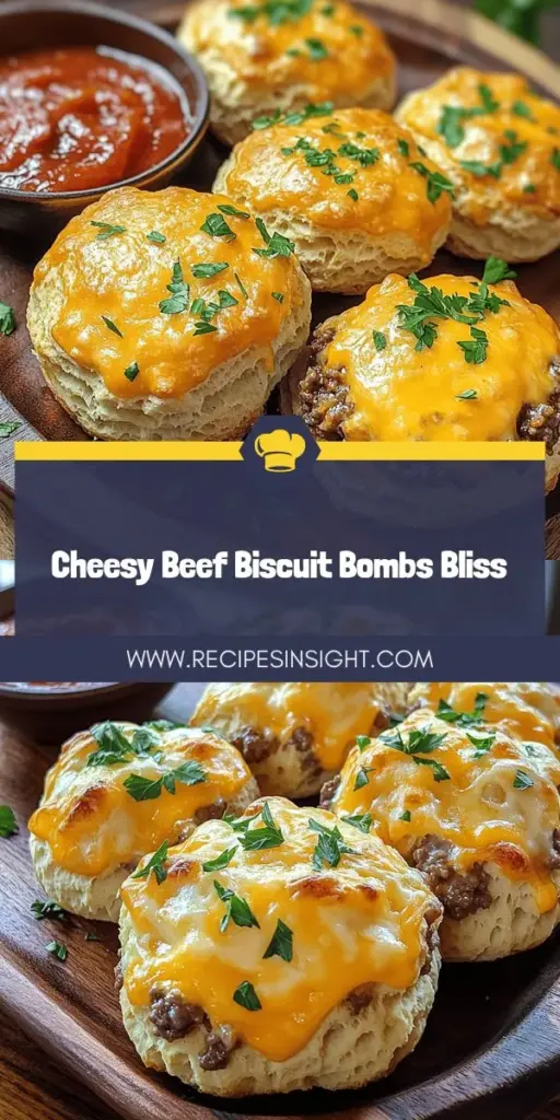 Impress your guests with easy-to-make Cheesy Beef Biscuit Bombs, the ultimate party appetizer! This scrumptious treat features savory beef and gooey cheese wrapped in flaky biscuit dough, perfect for any gathering. In just 30 minutes, you can create these delicious bites that everyone will love. Don’t miss out on the fun—click through to discover the complete recipe and get ready to elevate your next event with these tasty delights!