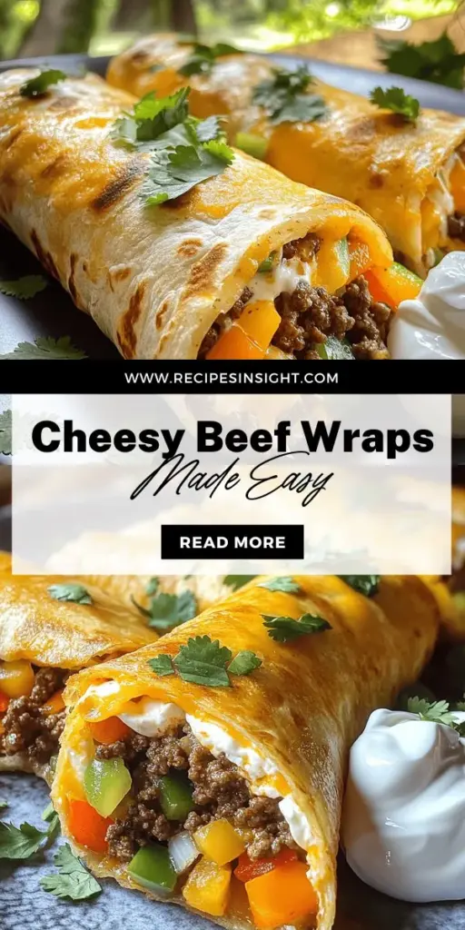 Elevate your mealtime with the best recipe for cheesy beef wraps that delight! This easy-to-follow guide introduces you to mouthwatering ingredients like ground beef, cheddar, and cream cheese, along with tasty variations to suit any palate. Perfect for quick lunches or family dinners, these wraps are customizable to fit your preferences. Click to explore the full recipe and unlock the secrets to making these delicious cheesy beef wraps!