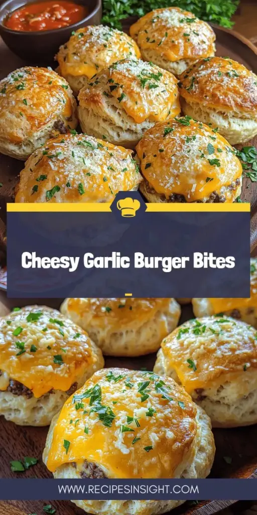 Satisfy your snack cravings with Garlic Parmesan Cheeseburger Bombs! These cheesy, savory stuffed bites are perfect for game day or any gathering. Easy to make and fun to eat, each bomb bursts with flavor and pairs perfectly with your favorite dips. Get the full recipe now and impress your friends and family with this delightful treat that's sure to be a crowd-pleaser! Dive into the deliciousness and start cooking today!