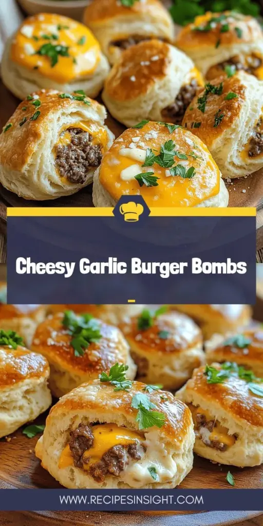 Discover the mouthwatering delight of Garlic Parmesan Cheeseburger Bombs! These irresistible snacks combine juicy beef, melty cheese, and a garlicky punch, perfect for game nights or cozy movie marathons. With simple ingredients and easy steps, you can create these flavorful bites that everyone will love. Ready to impress your guests? Click through for the full recipe and transform your next gathering with this tasty treat!