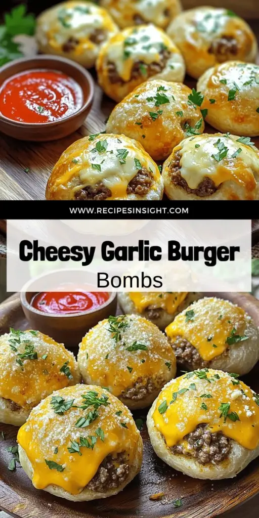 Dive into the delicious world of Irresistible Garlic Parmesan Cheeseburger Bombs! These flavorful bites combine juicy burgers with rich garlic and Parmesan in a tender dough. Perfect for game day or family gatherings, this recipe offers easy steps and tips for customization. Get ready to impress everyone with these crowd-pleasers! Click through to discover the full recipe and bring these tasty treats to your table.