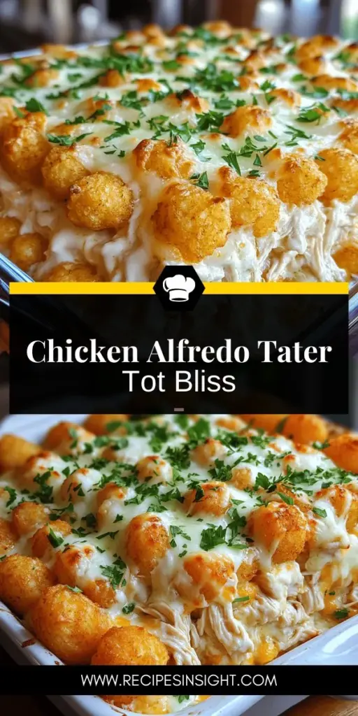 Indulge in a delicious family meal with my Savory Creamy Chicken Alfredo Tater Tot Casserole! This easy-to-make dish combines tender chicken, creamy sauce, and crispy tater tots for a comforting dinner the whole family will love. Discover all the essential ingredients, simple preparation steps, and tips for variations to suit any diet. Click through to explore the full recipe and elevate your next dinner night!