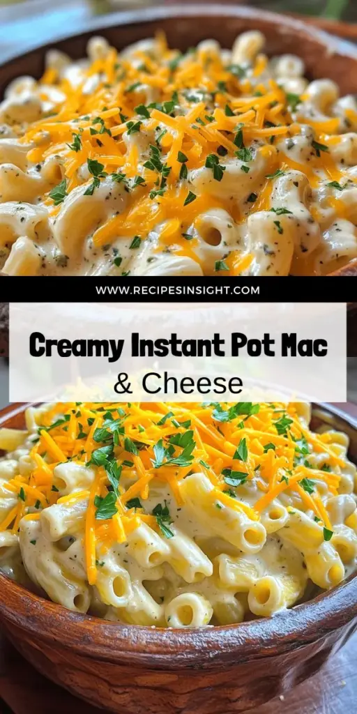 Craving a cheesy delight? Discover the magic of my irresistible Instant Pot Mac and Cheese recipe, where creamy perfection meets convenience. With just a few simple ingredients and quick steps, you can whip up a delicious meal in no time. Whether you're a busy parent or a mac and cheese lover, this recipe is for you! Click through to explore the full recipe and indulge in this cheesy goodness tonight!