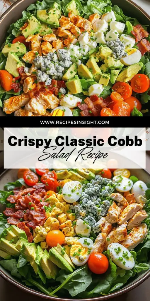 Elevate your meal with a delicious Classic Cobb Salad using this simple recipe guide! Packed with fresh greens, savory proteins, and tasty toppings, this salad is perfect for any occasion. Discover key ingredients, preparation tips, and fun variations to customize your dish. Whether cooking for yourself or hosting, this guide makes it easy to create a stunning salad. Click through to explore the full recipe and impress your guests today!