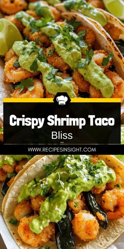 Elevate your taco night with Crispy Shrimp & Poblano Tacos featuring a zesty avocado cilantro sauce! These delicious tacos are packed with crunchy shrimp, smoky poblano peppers, and a creamy sauce that ties it all together. Perfect for any gathering or a cozy dinner, this simple recipe guides you step-by-step to create a flavorful experience on your plate. Click through to discover these mouthwatering tacos and bring a burst of flavor to your dining table!