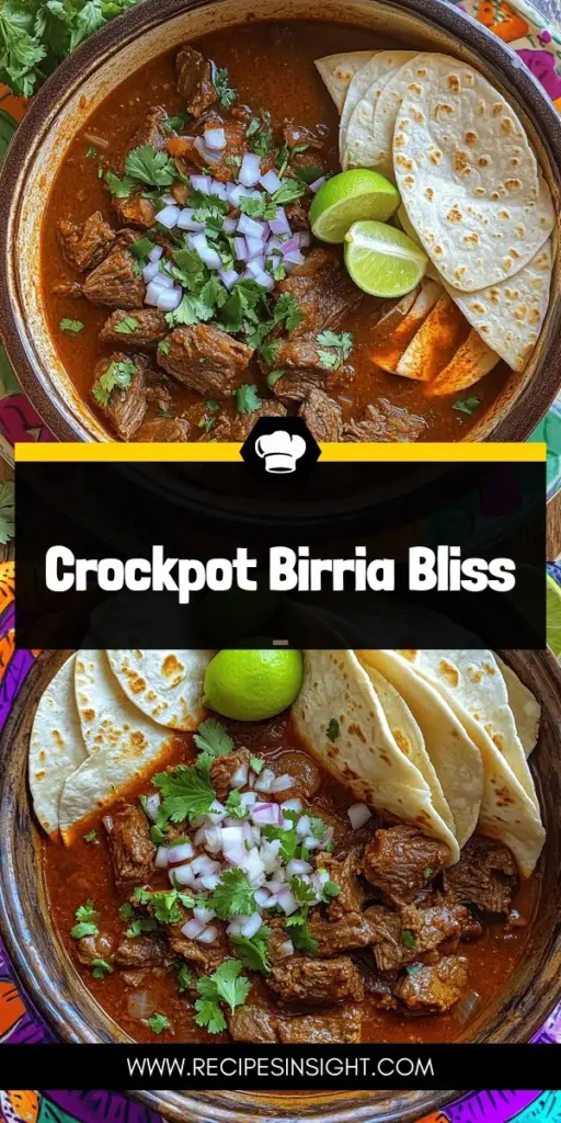 Experience the flavors of Mexico with the best Mexican birria crockpot recipe! This guide walks you through essential ingredients and easy steps to create a mouthwatering dish that’ll impress your friends and family. Perfect for all cooking levels, this recipe promises tender, rich birria that melts in your mouth. Click through to discover tips, serving suggestions, and variations to customize your birria experience. Let’s get cooking and bring this delicious dish to your table!