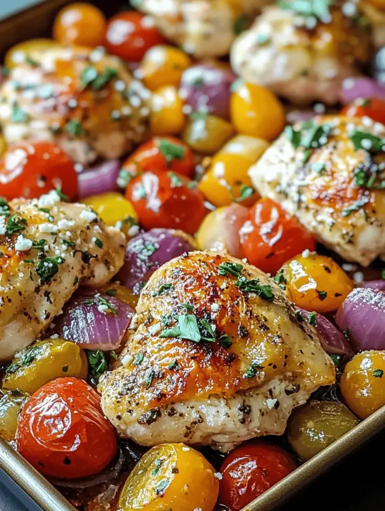 Discover the perfect solution for busy nights with this Greek-inspired sheet pan chicken recipe! Packed with vibrant flavors from olives, feta, and fresh herbs, this one-pan meal comes together quickly, making dinner effortless. Ideal for families or meal prep, it’s a delicious way to enjoy healthy eating without the hassle. Get ready to impress your loved ones with this easy and flavorful dish that’s as beautiful as it is delicious!