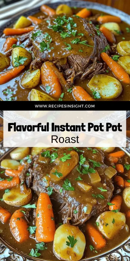 Discover the secrets to creating a mouthwatering Instant Pot pot roast that's both simple and flavorful! This easy recipe guides you through the steps to achieve tender beef with a rich gravy using everyday ingredients. Enhance your meal with delicious vegetable pairings and explore creative serving ideas. Click through to explore the full recipe and elevate your dinner game with a pot roast your family will love!