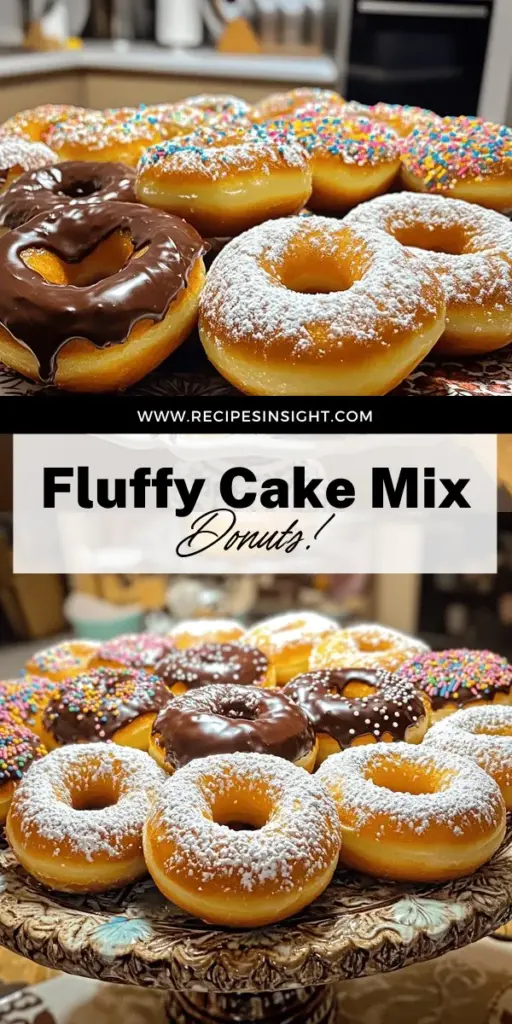 Indulge your sweet tooth with this fluffy and easy cake mix donuts recipe! Perfect for any occasion, these homemade donuts require just a few simple ingredients and are incredibly customizable with your favorite toppings. From classic flavors to fun seasonal variations, you can create treats everyone will love. Ready to bake? Click through to discover the complete recipe guide and start making delicious cake mix donuts today!