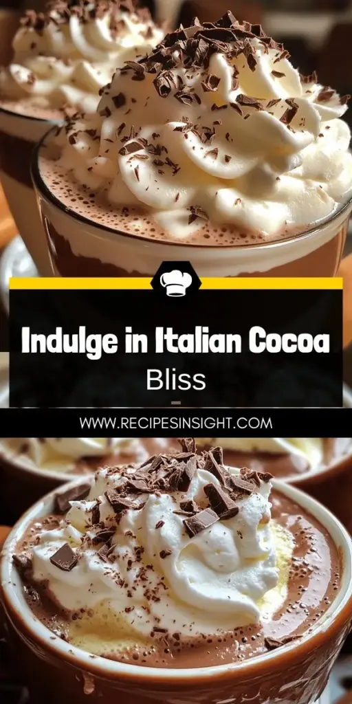Indulge in the luxurious experience of authentic Italian hot chocolate with our rich and creamy recipe. Discover the essential ingredients and simple steps that make this treat a warm hug in a mug. Whether you enjoy it plain, spiced, or paired with delicious biscotti, each sip promises to transport you to the charming cafés of Italy. Don't miss out on this delightful journey—click to explore the full recipe and elevate your chocolate game!