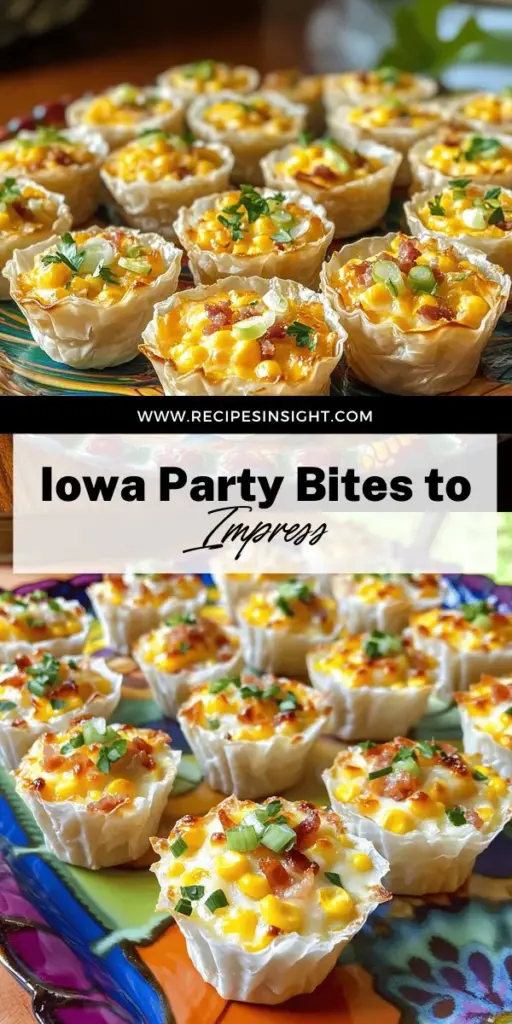 Impress your guests with delicious Iowa party bites that are perfect for any gathering! Discover easy-to-make appetizer recipes featuring local ingredients like sweet corn and rich cheeses. From creamy corn dips to crispy mini pastries, these tasty treats are sure to be crowd-pleasers. Elevate your menu and create unforgettable moments. Click through to explore mouthwatering recipes that will make your next event a hit!