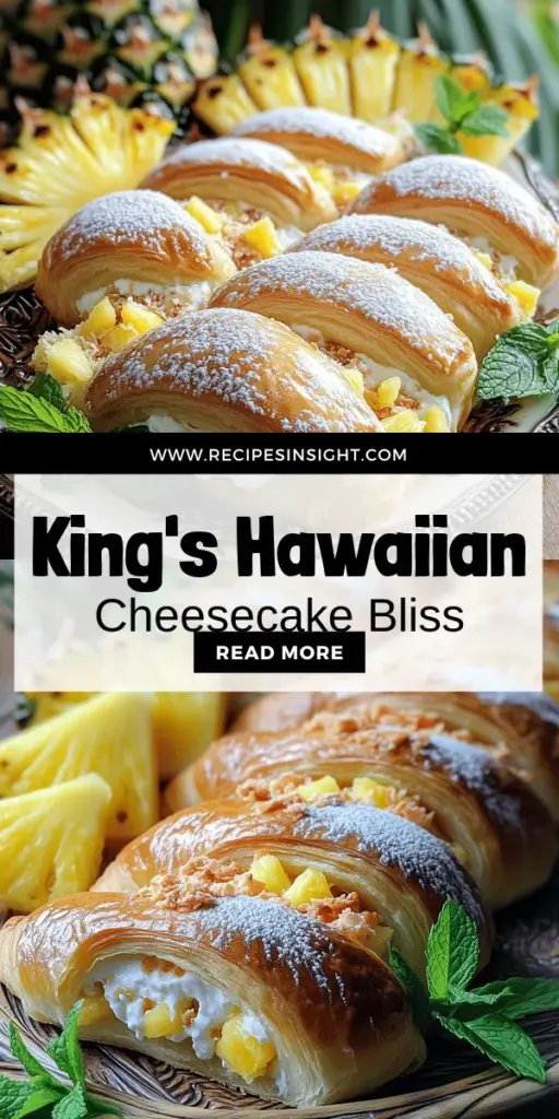 Discover the deliciously simple delight of the King's Hawaiian Cheesecake Danish! This easy dessert combines soft, fluffy rolls with a creamy, tropical filling that’s sure to impress. In our detailed guide, you'll find the essential ingredients, baking tips, and fun variations to make it your own. Perfect for gatherings or a sweet treat at home, click through to explore the full recipe and start creating this mouth-watering treat today!