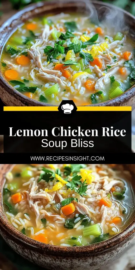 Warm your soul with a delightful bowl of savory Chicken Lemon Rice Soup! This easy and quick recipe is packed with flavor and goodness, perfect for the whole family. Discover the essential ingredients, cooking steps, and creative variations to make this dish your own. With hints on enhancing flavors and serving suggestions, you’ll have a comforting meal ready in no time. Click through to explore the full recipe and bring some soup magic into your kitchen!