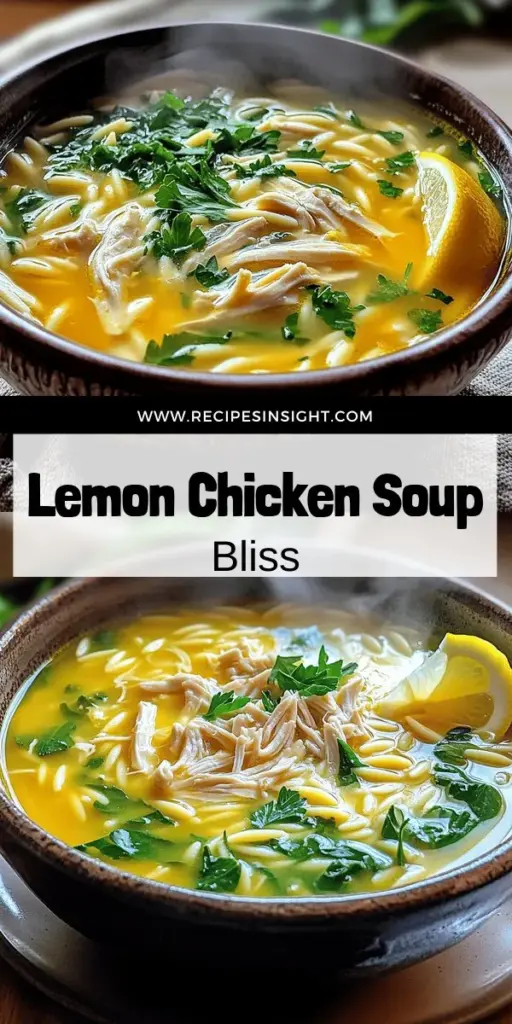 Warm up your evenings with a bowl of Avgolemono Greek Lemon Chicken Soup, a classic comfort dish bursting with flavor. This simple recipe combines tender chicken, zesty lemon, and creamy goodness to create a delightful experience for your taste buds. Discover essential ingredients, cooking tips, and variations that will make your soup truly special. Click through to explore the full recipe and enjoy this heartwarming soup today!