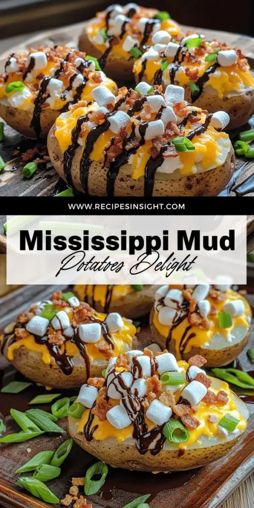 Indulge in the warmth of home-cooked goodness with my Delicious Mississippi Mud Potatoes Recipe! This crowd-pleaser combines fluffy russet potatoes with creamy fillings, crispy bacon, and a surprising sweet twist of mini marshmallows and chocolate syrup. Perfect for family gatherings or cozy nights in, this dish is both comforting and impressive. Click to explore the full recipe and create a memorable meal everyone will rave about!