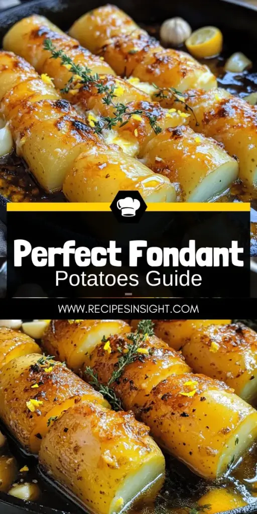 Elevate your dinner experience with fondant potatoes, the perfect side dish that combines rich flavors and creamy texture. This detailed guide takes you step-by-step through the process, sharing essential tips and ingredient recommendations to achieve buttery perfection. Discover fun variations and serving suggestions to impress your guests. Click through to explore the full recipe and transform your meals with this delicious dish!