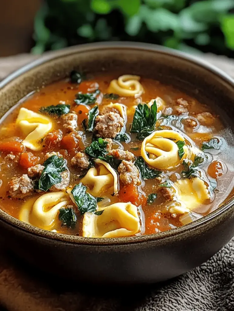 Warm up this season with a Hearty Sausage Tortellini Soup! This delicious recipe features savory sausage, tender tortellini, and a medley of fresh vegetables simmered in a rich broth. It's perfect for a cozy dinner or meal prep for the week. Quick to make and packed with flavor, this soup is sure to become a family favorite. Discover the full recipe and tips to make it your own. Enjoy comfort food at its best!