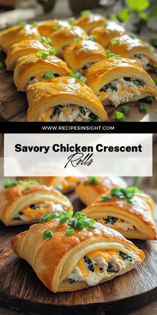 Get ready to elevate your weeknight dinners with these delightful Savory Chicken Stuffed Crescent Rolls! Packed with a creamy chicken filling, cheddar cheese, and spinach, these rolls are a hit for any occasion. Follow our easy step-by-step guide to create this simple dish everyone will love. Explore creative variations and tips for perfecting your rolls. Click through to discover the full recipe and start your tasty adventure today!