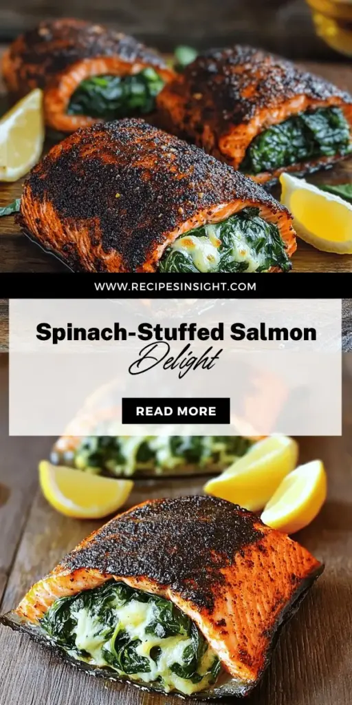 Elevate your dinner with this mouthwatering blackened salmon stuffed with spinach and Parmesan! This healthy and delicious recipe features tender salmon fillets filled with creamy spinach and rich cheese, perfect for impressing family and guests. Discover essential ingredients, cooking techniques, and creative variations to make this dish your own. Click to explore the full recipe and bring this delightful seafood dinner to your table!