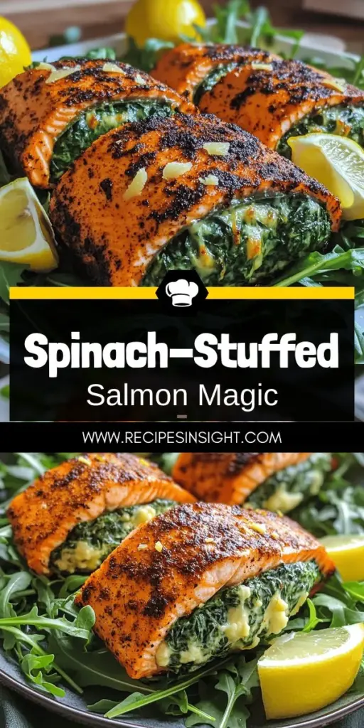 Elevate your meals with this mouthwatering Blackened Salmon Stuffed with Spinach and Parmesan Delight. This flavorful dish combines crispy blackened salmon with a creamy spinach and cheese filling that’s both healthy and delicious. Discover key ingredients, expert cooking tips, and creative variations to make this recipe your own. Click through to explore the full recipe and impress your family and friends with a delightful dinner they won’t forget!