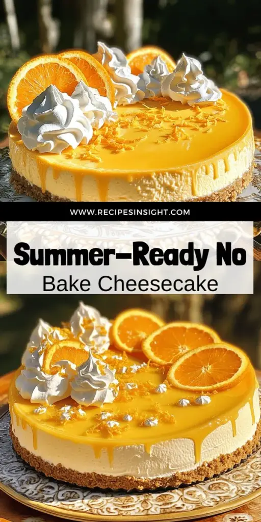 Cool off this summer with a delicious No Bake Orange Creamsicle Cheesecake that’s perfect for any occasion. This delightful dessert blends creamy cheese and refreshing citrus in a simple, no-bake format that you can easily prepare at home. Discover all the essential ingredients and step-by-step instructions to create this sweet treat that everyone will love. Click to explore the full recipe and make your dessert shine!