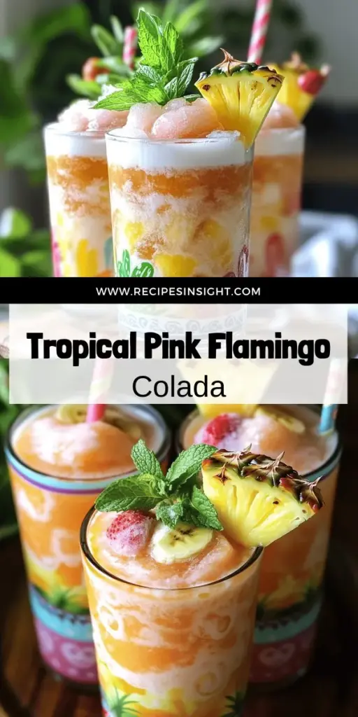 Beat the heat this summer with the Pink Flamingo Colada, a vibrant tropical drink bursting with fruity flavors and creamy coconut goodness! This delightful cocktail combines fresh pineapple, strawberries, and banana for a refreshing treat. Discover the easy steps to blend your perfect colada, fun variations to try, and garnishing tips to impress your guests. Click now to explore the full recipe and make your summer unforgettable!