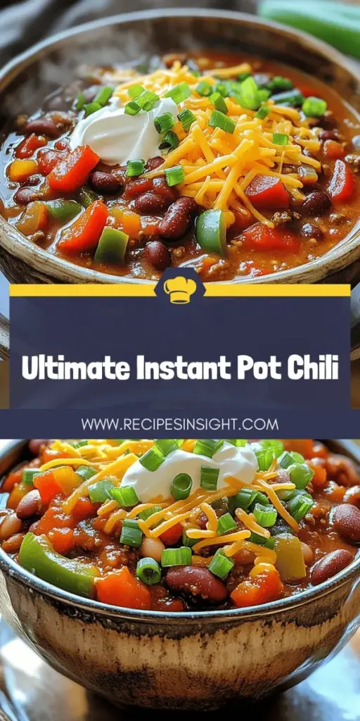 Get ready to whip up the best Instant Pot chili that’s not only flavorful but also super easy to make! Perfect for busy nights or game day, this recipe guides you through essential ingredients, cooking steps, and tips for customization. Whether you prefer it spicy or plant-based, there’s something for everyone. Click through to explore the full recipe and start your chili adventure today!