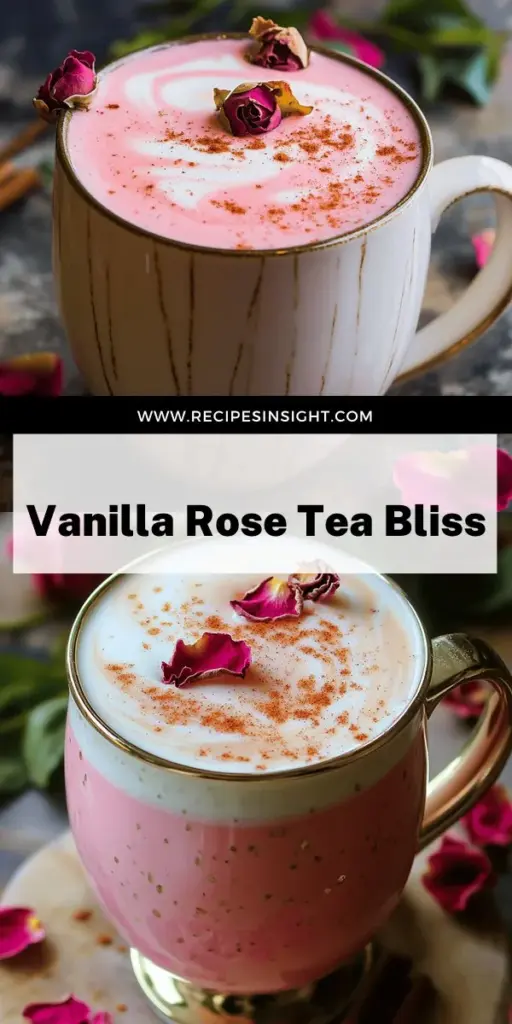 Indulge in the enchanting flavors of a Vanilla Rose Tea Latte with our easy recipe! This delightful floral drink combines sweet vanilla and fragrant rose petals for a cozy experience perfect for any tea lover. Discover the health benefits, creative variations, and tips for making your latte at home. Click through to explore the full recipe and elevate your tea game today! Enjoy a moment of calm with every sip.