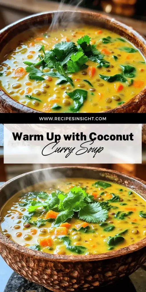 Warm up with a bowl of Creamy Coconut Curry Lentil Soup that’s not only delicious but also easy to prepare! Featuring rich coconut milk, hearty lentils, and vibrant spices, this comforting recipe is perfect for any diet. Discover key ingredients and helpful tips to customize your soup just the way you like it. Ready to indulge in a cozy delight? Click through to get the full recipe and enjoy every savory spoonful!