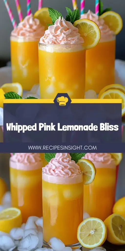 Beat the heat with a refreshing glass of whipped pink lemonade that’s perfect for summer gatherings! This creamy twist on a classic drink combines fresh lemon juice, sweetened condensed milk, and a delightful whipped topping, making it a visual and tasty treat. Explore easy recipes and creative variations to elevate your drink game. Click through to discover how to make this refreshing summer drink and wow your friends and family at your next BBQ or pool party!