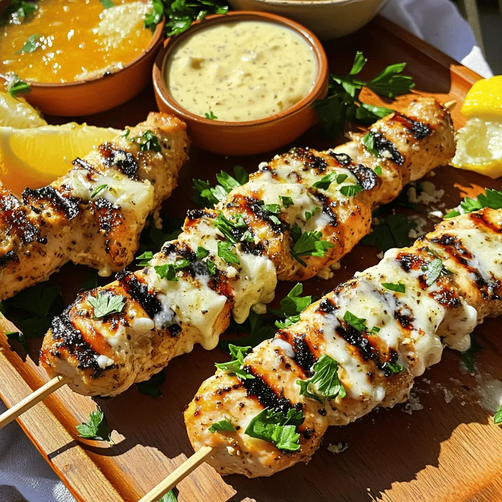 To make garlic parmesan chicken skewers, you need a few key ingredients. Each one plays a big role in creating great flavor.