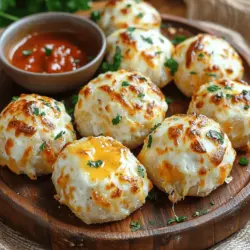 Garlic butter cheese bombs are a delightful snack. They are easy to make and fun to eat. You take a biscuit, fill it with cheese, and bake it until golden. The result is a warm, cheesy treat bursting with flavor.