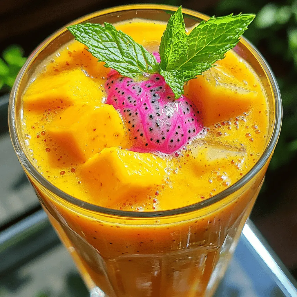 A Mango Dragonfruit Refresher is vibrant and refreshing. To create this drink, you need a few key ingredients.