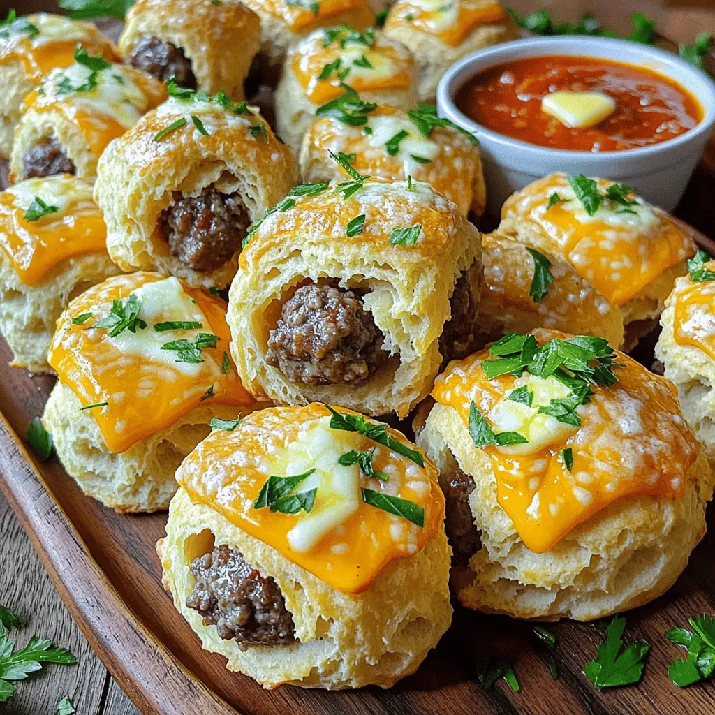 For the best garlic parmesan cheeseburger bombs, you need specific ingredients. First, choose high-quality ground beef. I recommend using ground beef with 80% lean meat and 20% fat. This mix keeps the meat juicy and flavorful.