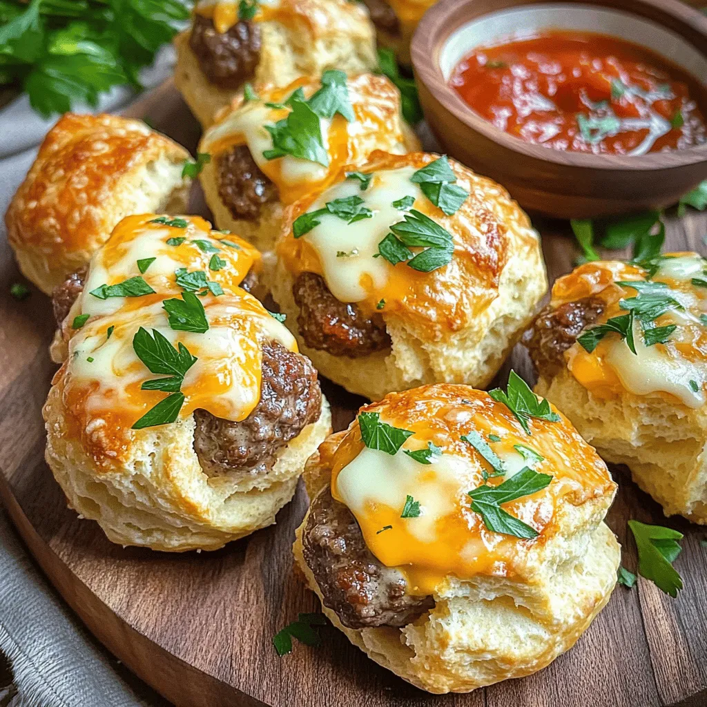 For the best garlic parmesan cheeseburger bombs, you need specific ingredients. First, choose high-quality ground beef. I recommend using ground beef with 80% lean meat and 20% fat. This mix keeps the meat juicy and flavorful.