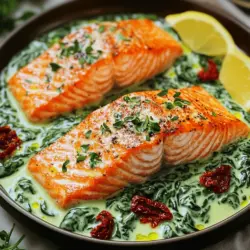 Pan-Seared Salmon Florentine Flavorful and Easy Recipe