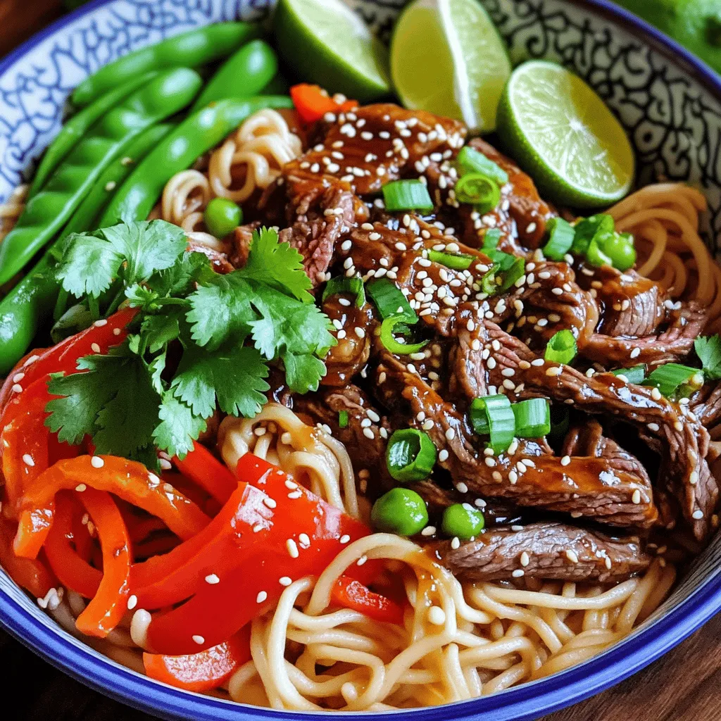 The ingredients for hoisin beef noodles are simple but packed with flavor. Here’s what you need: