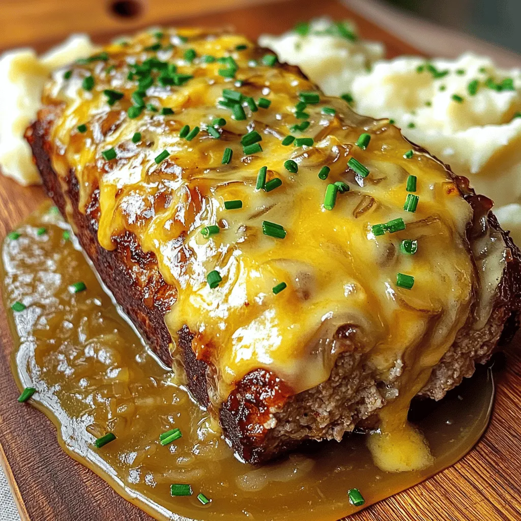 To make a great French Onion Meatloaf, you need some key ingredients. The main stars are ground beef and ground pork. These two meats blend well and give a nice flavor.