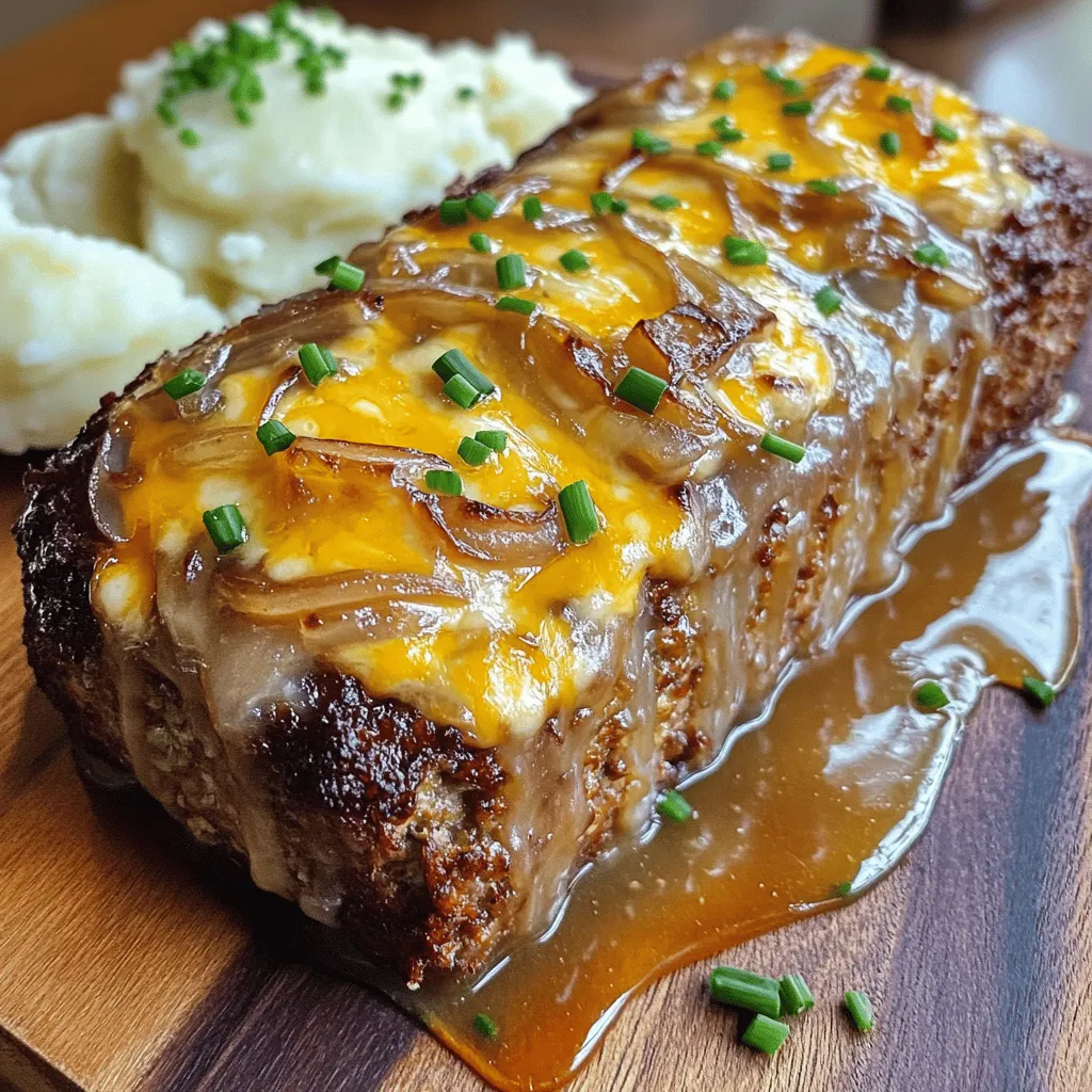 To make a great French Onion Meatloaf, you need some key ingredients. The main stars are ground beef and ground pork. These two meats blend well and give a nice flavor.