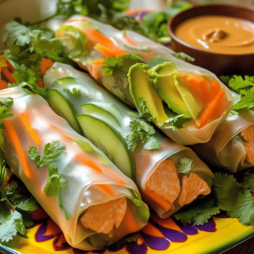 To make fresh salmon spring rolls, you need a few key ingredients. These ingredients bring out the best in authentic Vietnamese cuisine.