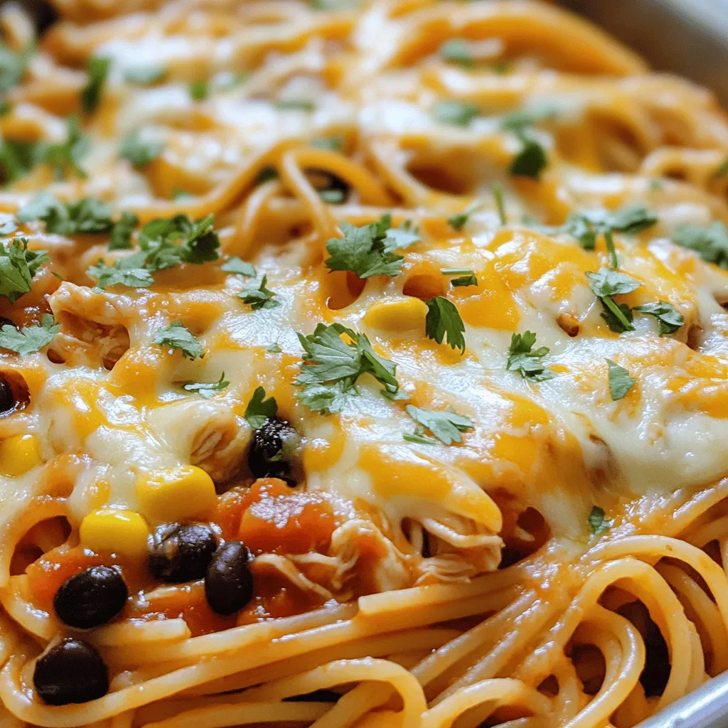 To make Monterey Chicken Spaghetti Bake, you need simple and tasty chicken spaghetti ingredients. Here’s what you’ll need: