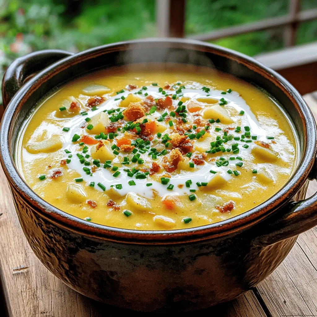 For a traditional German potato soup, you need simple, fresh ingredients. The primary ingredients are potatoes, onions, and broth. Potatoes give the soup its creamy texture. Onions add a sweet flavor when cooked. You can use vegetable or chicken broth for a rich taste.