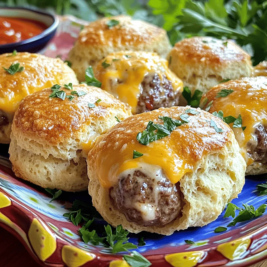 To make Garlic Parmesan Cheeseburger Bombs, you need simple yet tasty ingredients. Here’s what I use: